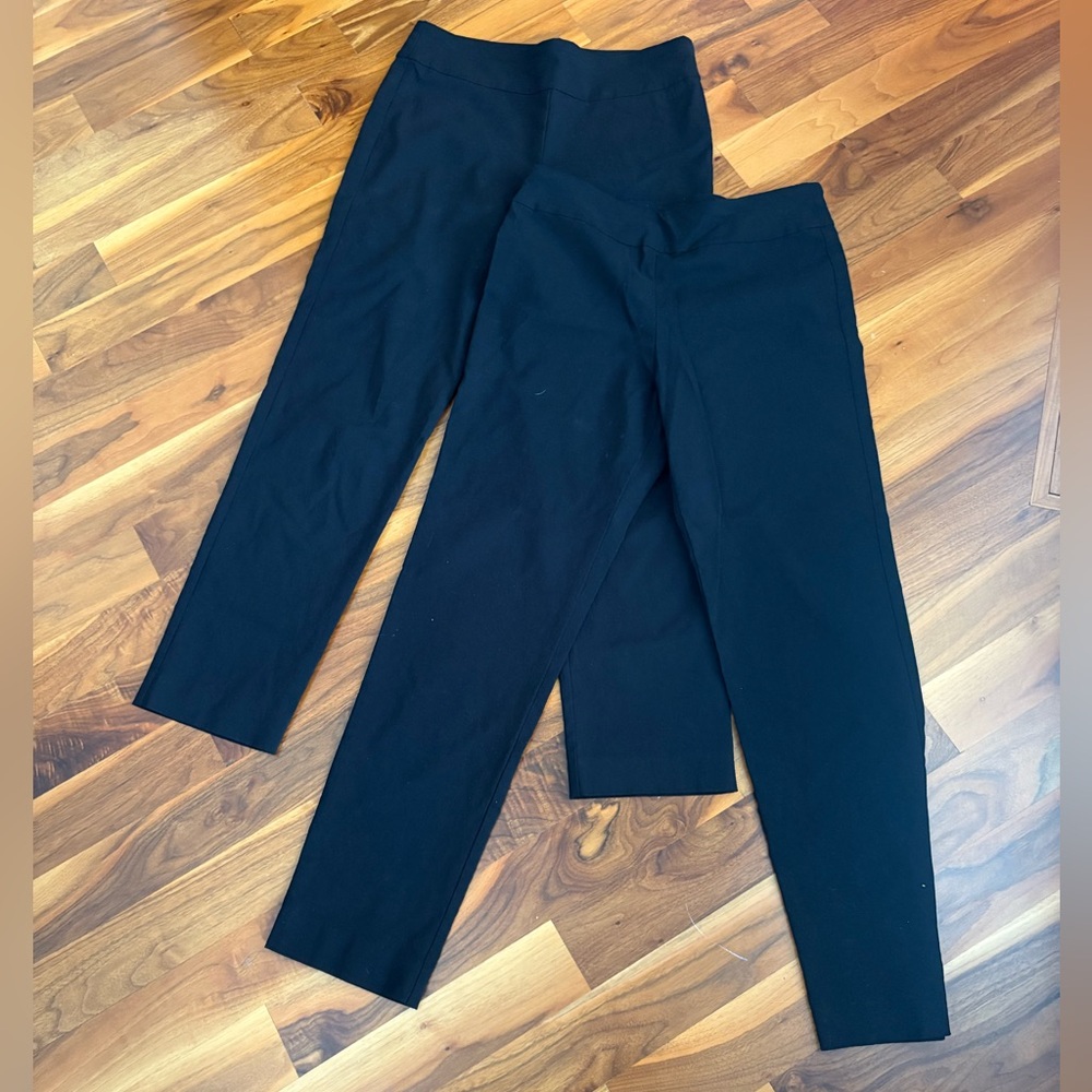 Krazy Larry
2 Skinny Dress Pants Set, Elegant Black Trousers, ECU